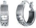 wholesale 925 Sterling Silver Bali Boho Oxidized Huggie Hoop Earrings for Women-0-0