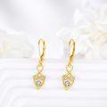 wholesale 10K Gold Infinity Love Heart Dangle Leverback Earrings for Women-0-2