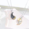 wholesale 925 Sterling Silver Sun & Moon Ying Yang Pendant Necklaces for Couples-0-3