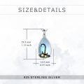 wholesale 925 Sterling Silver & Moonstone Black Cat Protection Necklace for Women, Adjustable Chain, Hypoallergenic Jewelry Gift for Her-0-3