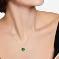 wholesale 14K White Gold 3ct Garnet Amethyst Aquamarine Emerald Ruby Peridot Sapphire Tourmaline Citrine Topaz Birthstone Pendant Necklace-0-2