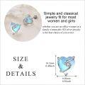 wholesale 925 Sterling Silver Opal Heart-Shaped Filigree Stud Earrings for Women - Christmas Gift Ideas-0-4