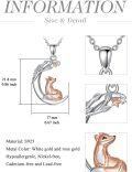 wholesale 925 Sterling Silver Crescent Moon Fox Cat Mermaid Fairy Pendant Necklace Jewelry-0-3
