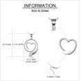 wholesale 925 Sterling Silver Heart Pendant Necklace with Chain for Women -0-4