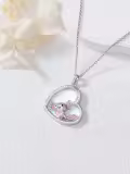 TOUPOP 14K Gold Opal Koala Unicorn Mermaid Axolotl Heart Pendant Necklace-0-2