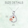 TOUPOP Sterling Silver & Crystal July Birth Flower Infinity Necklace-0-4