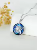 TOUPOP Sterling Silver Crystal Pentagram Star Necklace Gift For Women-0-4
