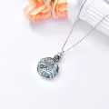 TOUPOP Sterling Silver Purple Crystal Eagle Urn Necklace For Ashes Memorial Jewelry-0-5