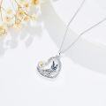 wholesale 925 Sterling Silver Butterfly Daisy Heart Pendant Necklace - I Love You Forever Gifts for Her-0-4