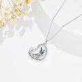 wholesale 925 Sterling Silver Butterfly Daisy Heart Pendant Necklace - I Love You Forever Gifts for Her-0-4