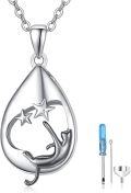 wholesale 925 Sterling Silver Teardrop Starfish Cremation Jewelry Pendant with Funnel Set for Ash Keepsake Memorial Gift-0-0