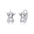 wholesale 925 Sterling Silver Cute Highland Cow Charm Pendant With Hinged Closure-0-0