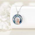 wholesale 925 Sterling Silver Blue Crystal Tree of Life Sister Pendant Necklaces Gifts for Women-0-2