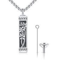 wholesale 925 Sterling Silver Flower Cremation Urn Necklace Pendant-A4-Orchid Urn Necklace