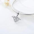 wholesale 925 Sterling Silver Heart Photo Charm with Wings Cremation Keepsake Urn for Ashes Bracelet Necklace Gift for Women-0-2