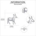 wholesale 925 Sterling Silver Donkey Stud Earrings for Women - Cute Animal  Idea-0-3