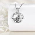 wholesale 925 Sterling Silver Saint Joseph and Child Religious Medal Necklace for Women Men Catholic  48cm Chain Length-0-1