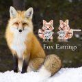 wholesale 925 Sterling Silver Cute Fox Holding Heart Earrings Wholesale Pink-0-20