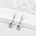 wholesale Sterling Silver Vintage Filigree Cubic Zirconia Teardrop Dangle Earrings-0-1