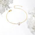 wholesale 14k Gold Dainty Pearl Chain Bracelet For Women-0-2