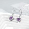 wholesale Sterling Silver Gemstone Leverback Dangle Drop Filigree Earrings for Women-0-37