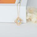 TOUPOP 14K Gold & Stone Love Knot Pendant Necklace-0-2