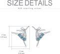 wholesale 925 Sterling Silver Austrian Birthstone Crystal Ballerina Earrings Ballet Recital Gift-0-5