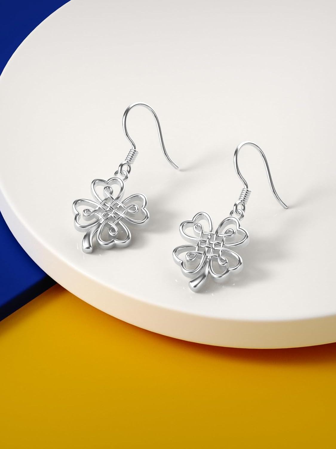 925 Sterling Silver Celtic Knot Heart Drop Earrings Luck Charm°®¶ûÀ¼ÐÒÔËÊÎÆ·ÀñÎï-0-4