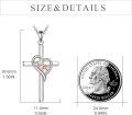 wholesale 925 Sterling Silver Mom Cross Necklaces for Women - Heart-Shaped Pendant with Cubic Zirconia-0-1