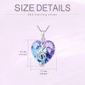 wholesale 925 Sterling Silver Heart-Shaped Crystal Treble Clef Cat Pendant Necklaces  for Women and Men-0-4