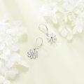 wholesale 925 Sterling Silver Yellow Crystal Daisy Flower Drop Earrings for Women-0-4