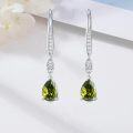 wholesale 925 Sterling Silver Blue Austrian Crystal Pear Drop Leverback Earrings for Women's Gifts-0-51