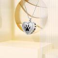 wholesale TOUPOP Custom Urn Locket Necklaces For Ashes S925 Sterling Silver Personalized Pet Paw Urn Locket Necklace Heart Photo Locket That Hold Pictures Keepsake Necklace -0-2