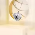 TOUPOP Sterling Silver Stone Custom Pet Urn Locket Necklace For Ashes-0-2