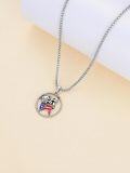 wholesale 925 Sterling Silver African Map & Puerto Rican Flag Pendant Necklaces for Men/Women Gifts-0-4