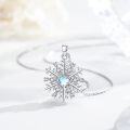 wholesale 925 Sterling Silver Moonstone Snowflake Pendant Necklace - Christmas s for Her-0-2
