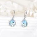 wholesale 925 Sterling Silver Rabbit Butterfly Moonstone Drop Earrings For Women Gift-0-2
