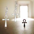 wholesale 925 Sterling Silver Cross Dangle Earrings - Egyptian Style Jewellery for Men & Women-0-4