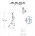 wholesale 925 Sterling Silver Opal Violin Bow Pendant Necklace for Women-0-3