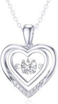 wholesale 14K Gold Moissanite Heart Pendant Necklace for Women 16 18 Inch-0-6