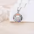 TOUPOP Sterling Silver Crystal Rose Flower Sisters Necklace-0-2