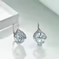 TOUPOP Sterling Silver Moonstone Infinity Dangle Earrings-0-2