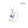 TOUPOP Sterling Silver Birthstone Initial Necklaces A-Z-0-1