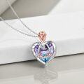wholesale 925 Sterling Silver Rose Heart Pendant Necklace for Women - I Love You Sister -0-4