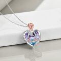 wholesale 925 Sterling Silver Rose Heart Pendant Necklace for Women - I Love You Sister -0-4