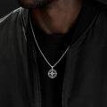 wholesale Compass Necklace For Men 925 Sterling Silver Graduation Necklace Celtic Knot Pendant Travel Compass Jewelry Christmas Graduation Gifts For Friend -0-3