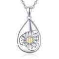 wholesale 925 Sterling Silver Daffodil Teardrop Pendant-0-0