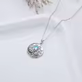 TOUPOP Sterling Silver Moonstone Butterfly Pendant Necklace-0-5
