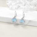 wholesale Sterling Silver Moonstone Leverback Teardrop Dangle Earrings for Women-0-2