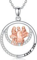 wholesale 925 Sterling Silver Father Daughter Necklace with Heartfelt Love You Pendant – Hypoallergenic, Nickel-Free, Timeless Bond Gift-0-0